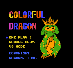 Colorful Dragon Title Screen